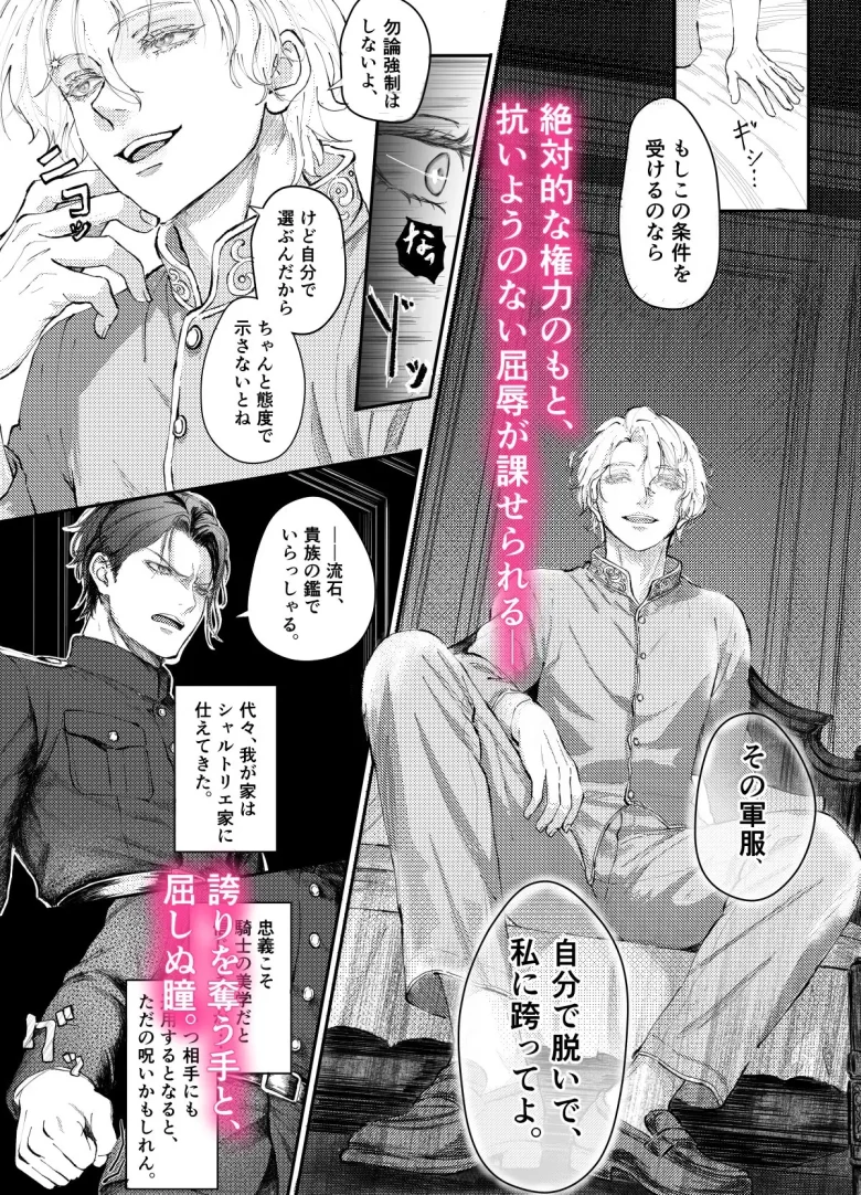 『貴方に従い、貴様に抗う。』〜絶対に堕ちない気高い剣聖が、交換条件で嫌いな主君に屈辱的に犯される漫画〜【初夜編】 レビューサンプル画像 3